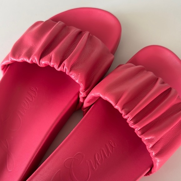 Coral Pink J. Crew Scrunchie-Strap Slides - Picture 4 of 7